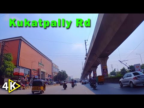 Hyderabad city tour || JNTU, KPHB colony, kukatpally Road- 4k drive