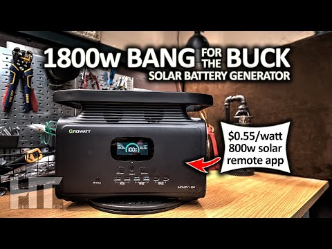 GROWATT Infinity 1300 | 1800w LiFePO4 UPS Solar Generator Power Station Review