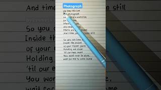 Learn English Through Song : Photograph with Ed Sheeran  #shorts