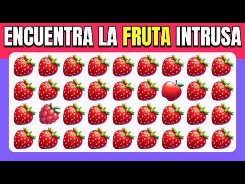 Encuentra el INTRUSO - Edicion Frutas 🍏🥑🍓 30 Niveles Facil, Medio, Dificil