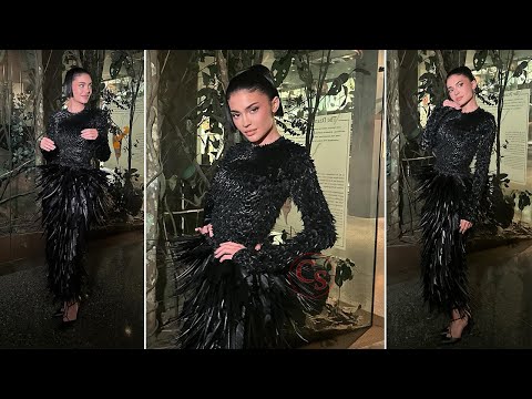 Kylie Jenner Wore a Dramatic Feathered Dress to the 2024 CFDA Fashion Awards