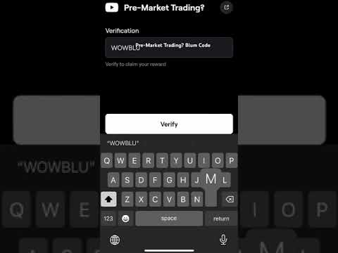Pre-Market Trading? Blum Code Verification | Blum Verification Code 2 October#blum #blumairdrop