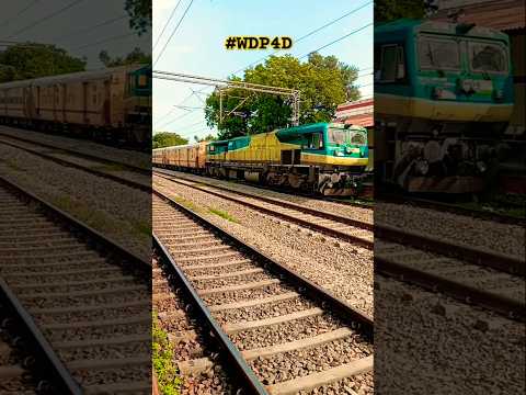 ☠️💯 4‚500 HP का डबल केविन वाला भारत का डीजल शक्ति इंजन। #uniquetrainengines #wdp4d #indianrailways