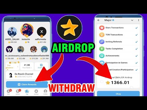 Major Airdrop Claim And Withdraw | Major Airdrop Claim Now | Major Airdrop Withdraw