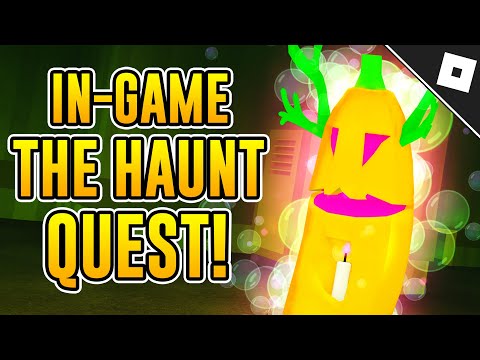 How to complete THE HAUNT EVENT QUEST & GET THE RY-DEERI PUMPKIN SKIN in BANANA EATS  | Roblox