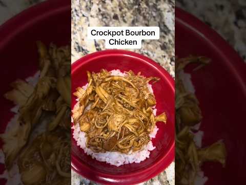 Crockpot Bourbon Chicken #easyrecipe #crockpot #shorts