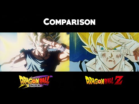 Daima Vs DBZ (Majin Buu Saga) - Side by SIde Comaparison