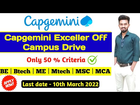 Capgemini Off Campus Drive for 2021 Graduates || 50% Criteria in Academics || Chandan Patel