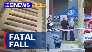 Woman dead after nine-storey fall in Sydney | 9 News Australia