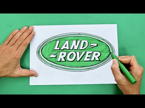 How to draw Land Rover Logo