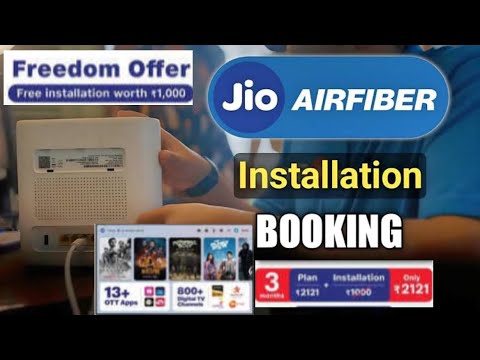 Jio AirFiber Installation And Rs2121 Welcome Offer 3Month Free Recharge and Install WiFi 6 Router