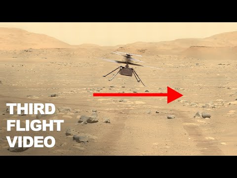 Ingenuity Mars Helicopter Third Flight Video - Flying Faster & Farther Horizontally