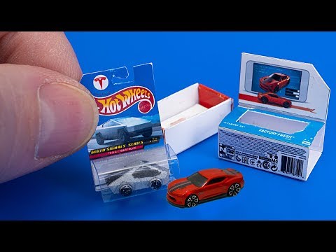 How to make a mini Hot Wheels Tesla Cyber Truck and Hot Wheels iD 2018 Camaro SS - Tutorial