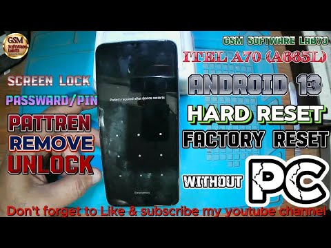 How to Hard Reset itel A70|Itel A70 ( A665L ) Factory Reset|itel A70 Pattern Lock Kaise Tode