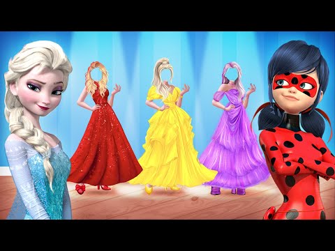 Miraculous Ladybug VS Frozen Elsa Dress Up Challenge!