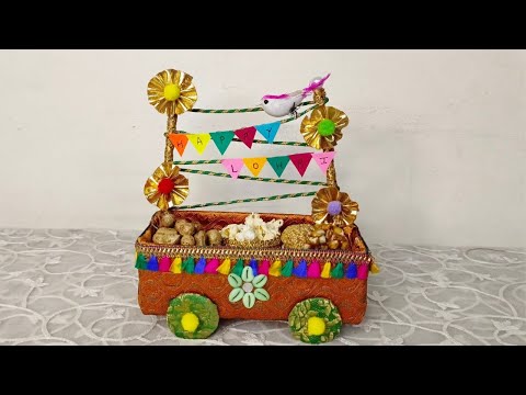 how to make Lohri hamper tray 📥 easily at home #diy Lohri craft ideas