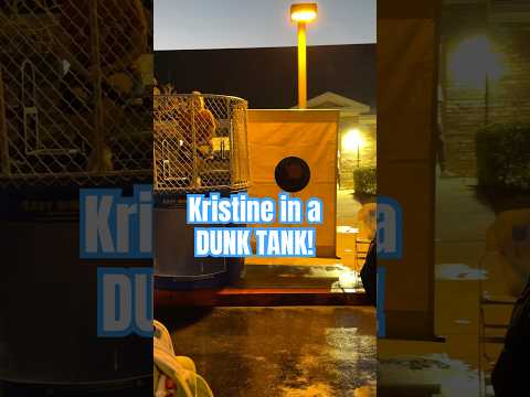 Kristine in a FREEZING dunk tank!