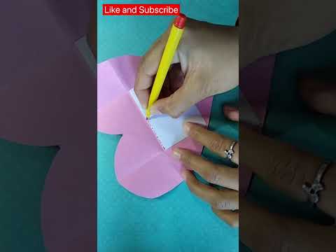 Valentine day craft | easy Paper Heart Envelope | #shorts #valentinesday #youtubetrending