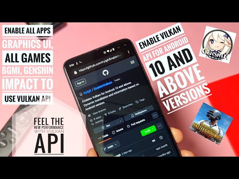 how to enable vulkan api for any device above android 10 | play genshin impact , bgmi with vulkan