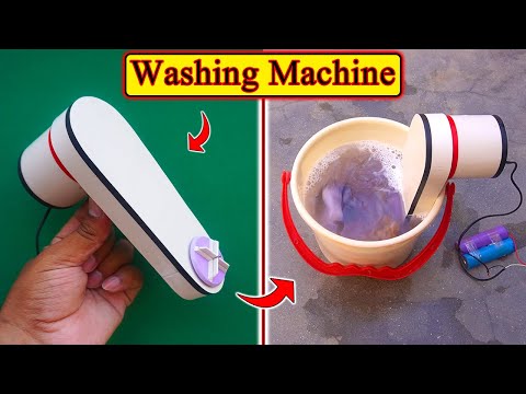 How To Make A Mini Washing Machine | Portable Washing Machine | 3.7v DC Washing Machine | Washing