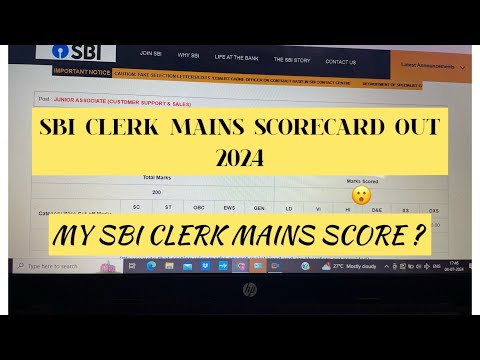 SBI CLERK MAINS SCORECARD OUT | My score in SBI CLERK MAINS 2023-24 👍