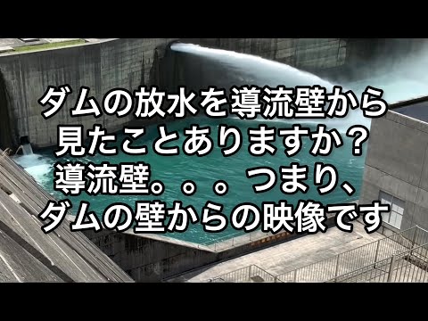 【静岡県】ダムの放水を導流壁から見たことありますか？導流壁。。。つまり、ダムの壁からの映像です【shizuoka】