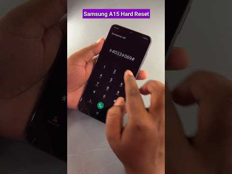 How to hard reset Samsung A15 #ytshorts #shorts