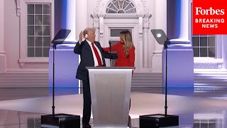 VIRAL MOMENT: Melania Trump Joins Husband On Stage As RNC Draws To A Close