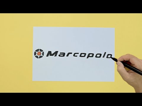 How to draw Marcopolo bus logo