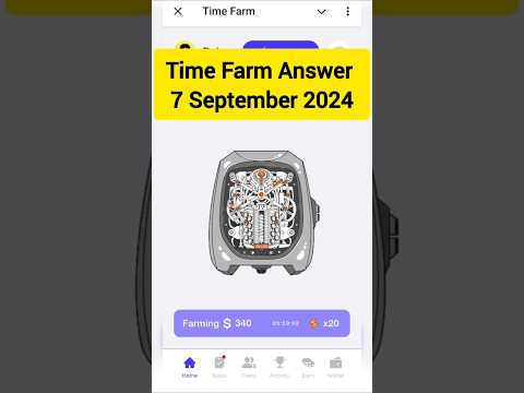 Time Farm Answer 7 September 2024 #timefarm #dailycombo