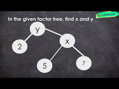 in the given factor tree, find x and y