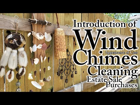 Wind Chimes🎐 Introduction of Estate Sale Purchases, Appearance Cat, Cleaning, ASMR, Lifestyle, Bible