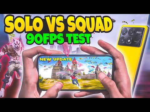 🔥Solo vs squad bgmi test l poco x6 pro 5g bgmi test 90 fps 🔥