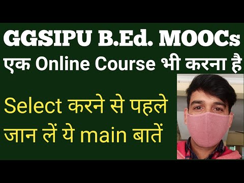 IPU B.Ed MOOCs || ipu b.ed syllabus 2021 onwards || How to select MOOC for B.Ed