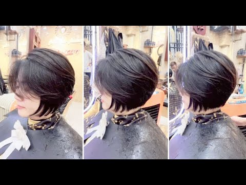 Fix a Short Bob Hair | Beautiful Short Layered Bob Haircut With Graduation