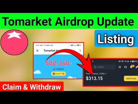 Tomarket Airdrop Claim & Withdraw Update | how to claim tomarket airdrop | tomarket airdrop listing