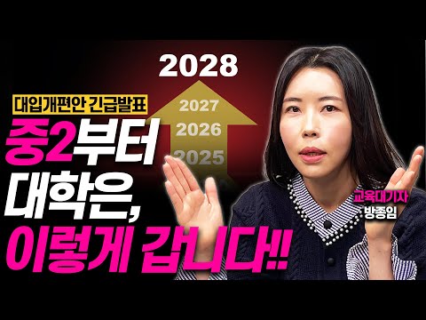 [중2이하 필독]앞으로 대입, 수능+내신 싹 바뀝니다!!(대입개편안 속보 분석)