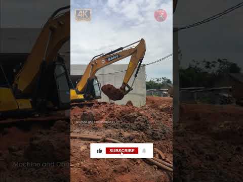 Backfilling Work by Excavator