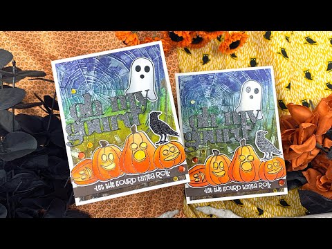 Watercolor with Spray Stains & Mica Stains | AmyR Halloween 2023 Card Series #28