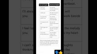 Speak Smarter! Normal English vs Advanced English Examples 💡 #AdvancedEnglish # #UpgradeYourEnglish