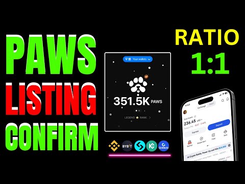 Paws Airdrop Listing Confirmed | Earn More Token | Claim Your Tokens | Withdraw to Major Exchanges |