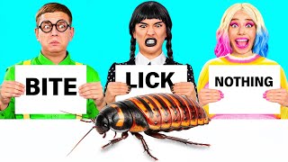 Bite, Lick or Nothing Challenge | Funny Kitchen War by BaRaDa Challenge