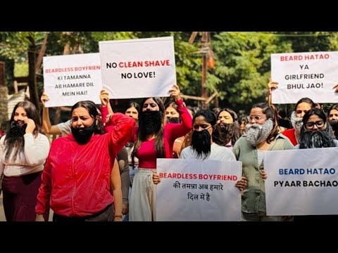 'No Clean Shave No Girlfriend’ के नारे लगाते हुए सड़कों पर उतरीं लड़कियां, वीडियो वायरल