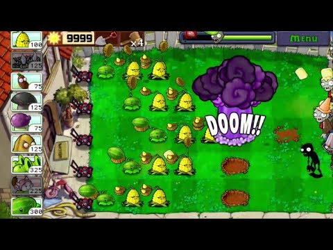 Plants vs Zombies // Survival day // Kernel-pult vs zombies //gameply.