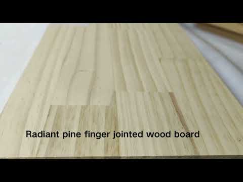 Radiant pine finger jointed wooden board