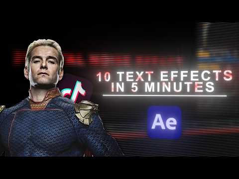 How To MAKE: 10 Unique Text Effect to improve your edits | After Effects Tutorial