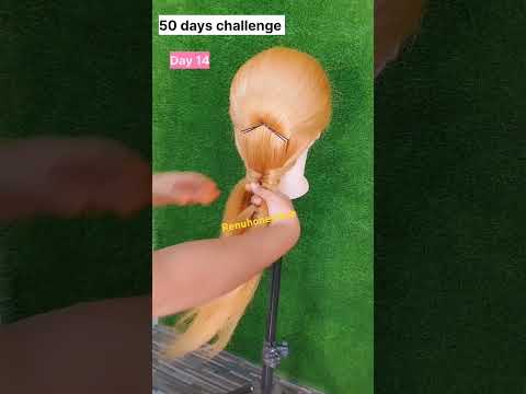 50 Day's challenge/Day14/#renuhoneyrose #hairstylechallange #hairstyle #brideshairstyles