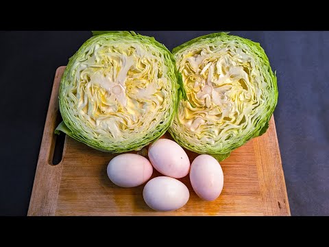 Egg & Cabbage Combo Tastier than Meat! Simple Healthy Breakfast ideas. Cheap & Tasty recipe.