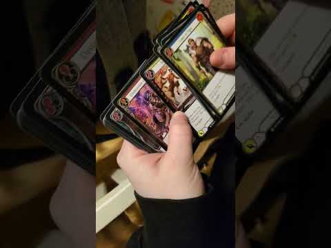 Arakni the illusionist 🤣 Fiancé opens her first #Outsiders pack! #fabtcg #fleshandblood #tcg #shorts