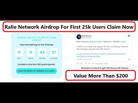 Ralie Network  Airdrop For First 25k Pre-Register Users Value More Than $200 DEFI #BigAirdrop #defi